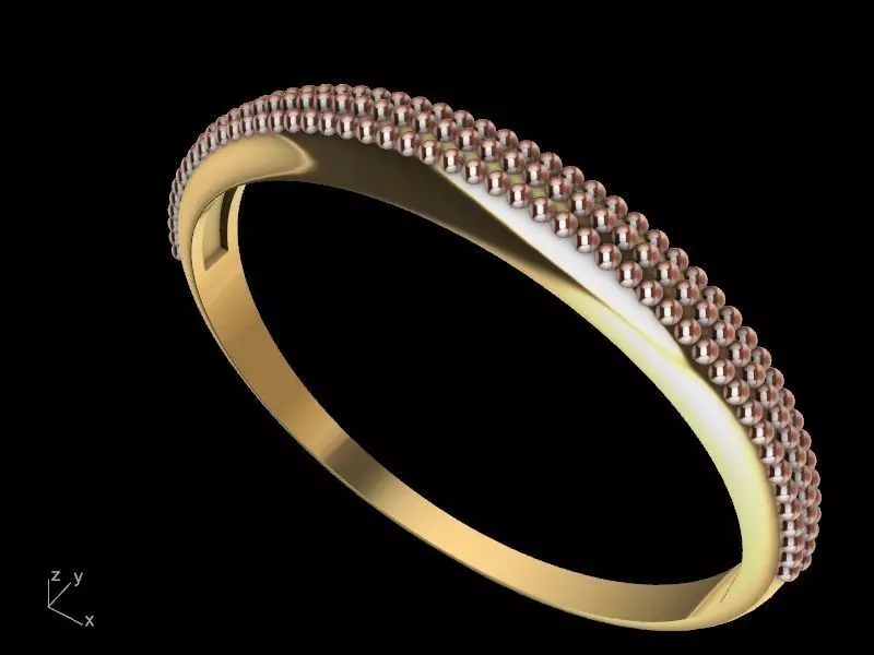 milgrain bangle stl verified 3D print model_0