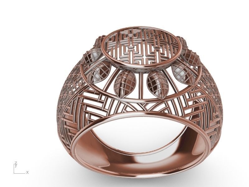 jali modern ring stl verified 3D print model_15