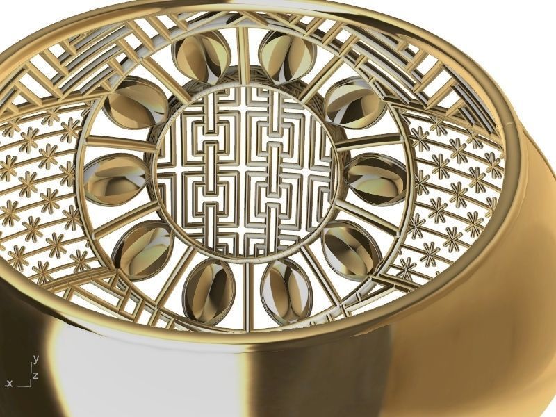 jali modern ring stl verified 3D print model_7