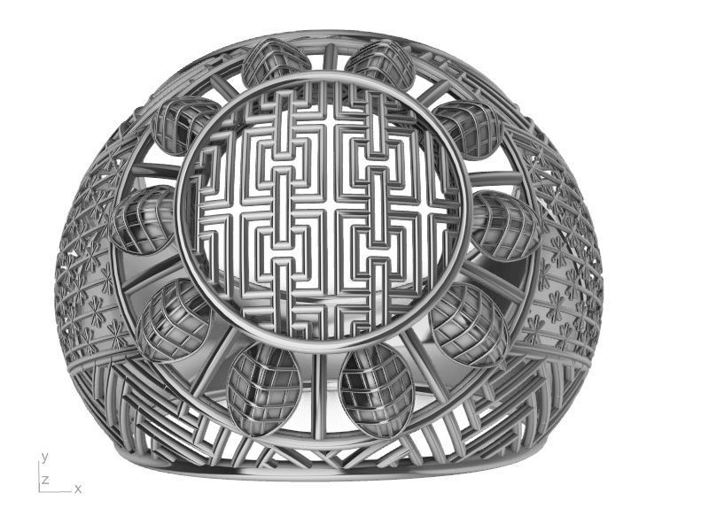 jali modern ring stl verified 3D print model_9