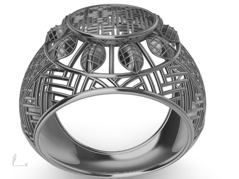 jali modern ring stl verified 3D print model_8