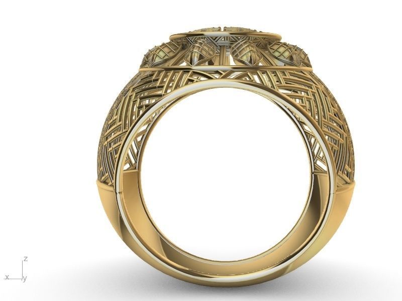 jali modern ring stl verified 3D print model_3