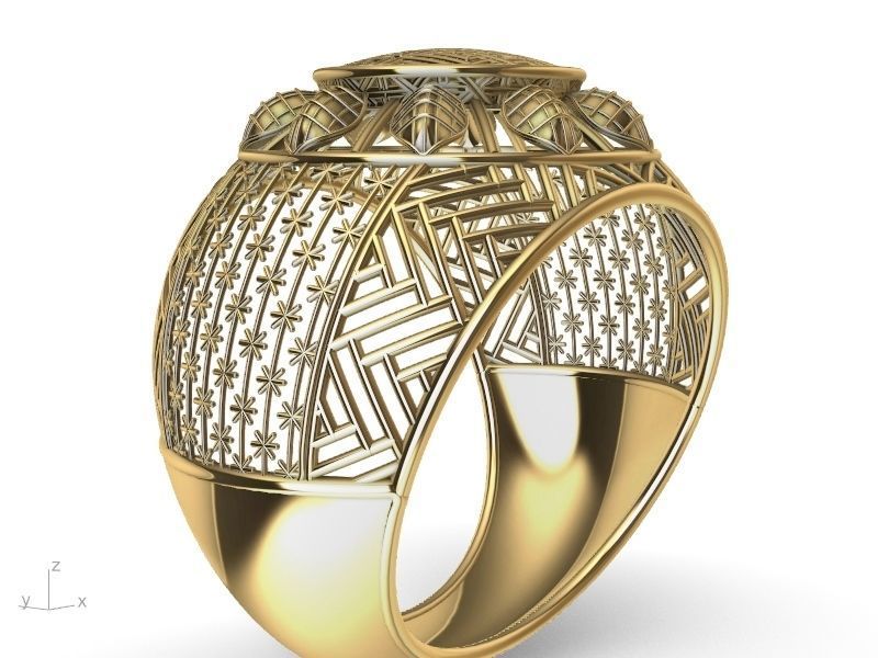 jali modern ring stl verified 3D print model_5