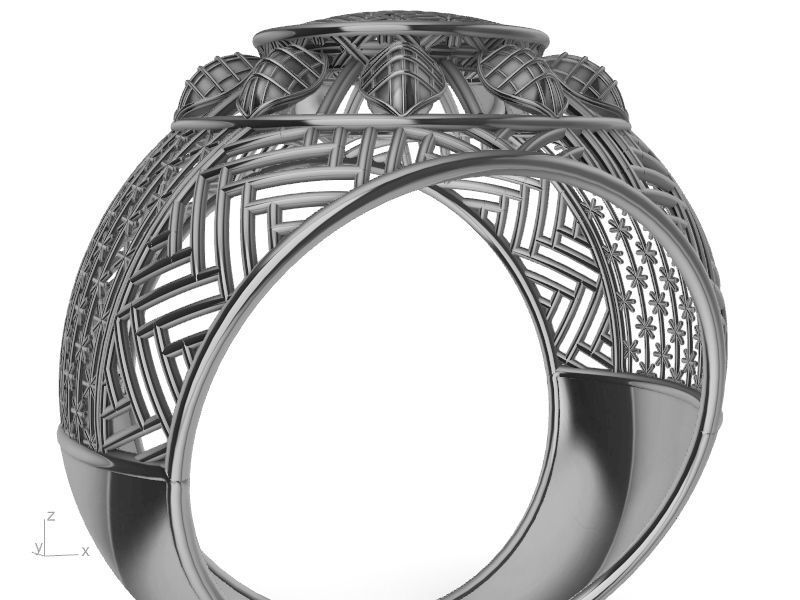 jali modern ring stl verified 3D print model_14