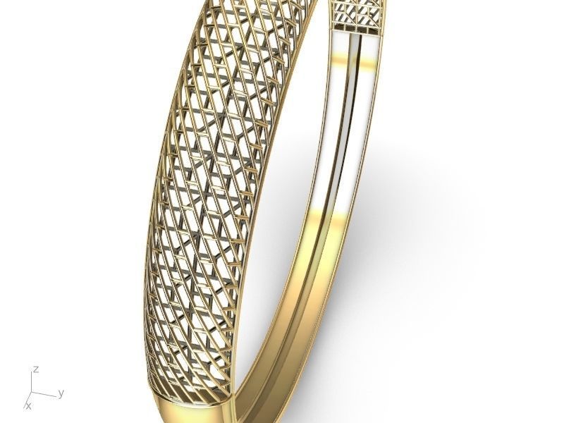 stylish lightweight JALI BRACELET stl verified 3D print model_9