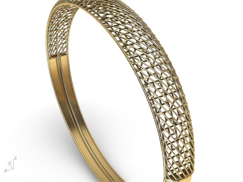 stylish lightweight JALI BRACELET stl verified 3D print model_6