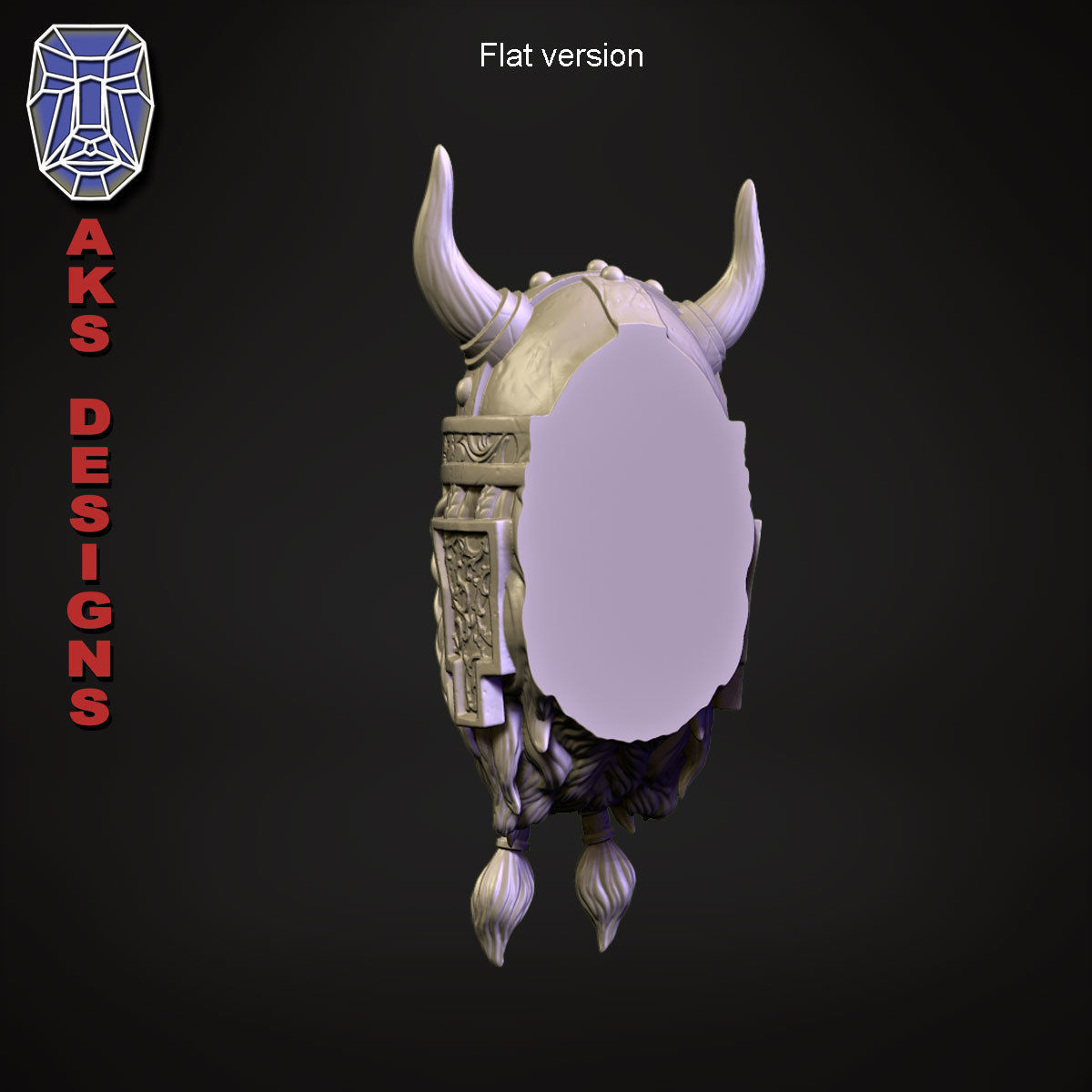 Ancient viking Warrior Bas relief Wall decor 3D print model_16