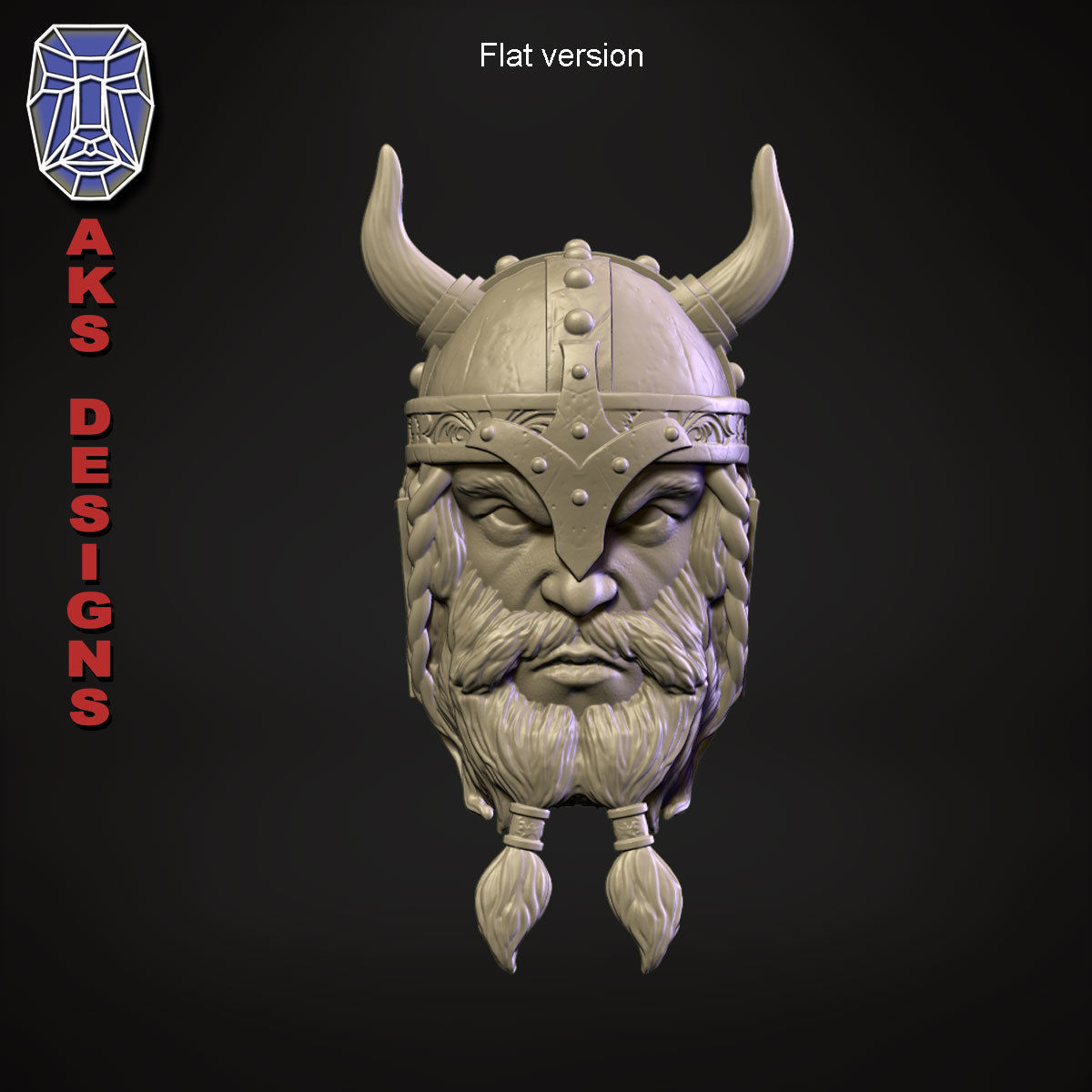Ancient viking Warrior Bas relief Wall decor 3D print model_13