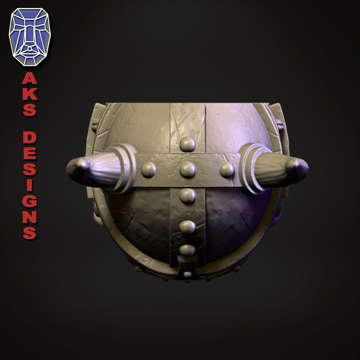 Ancient viking Warrior Bas relief Wall decor 3D print model_10