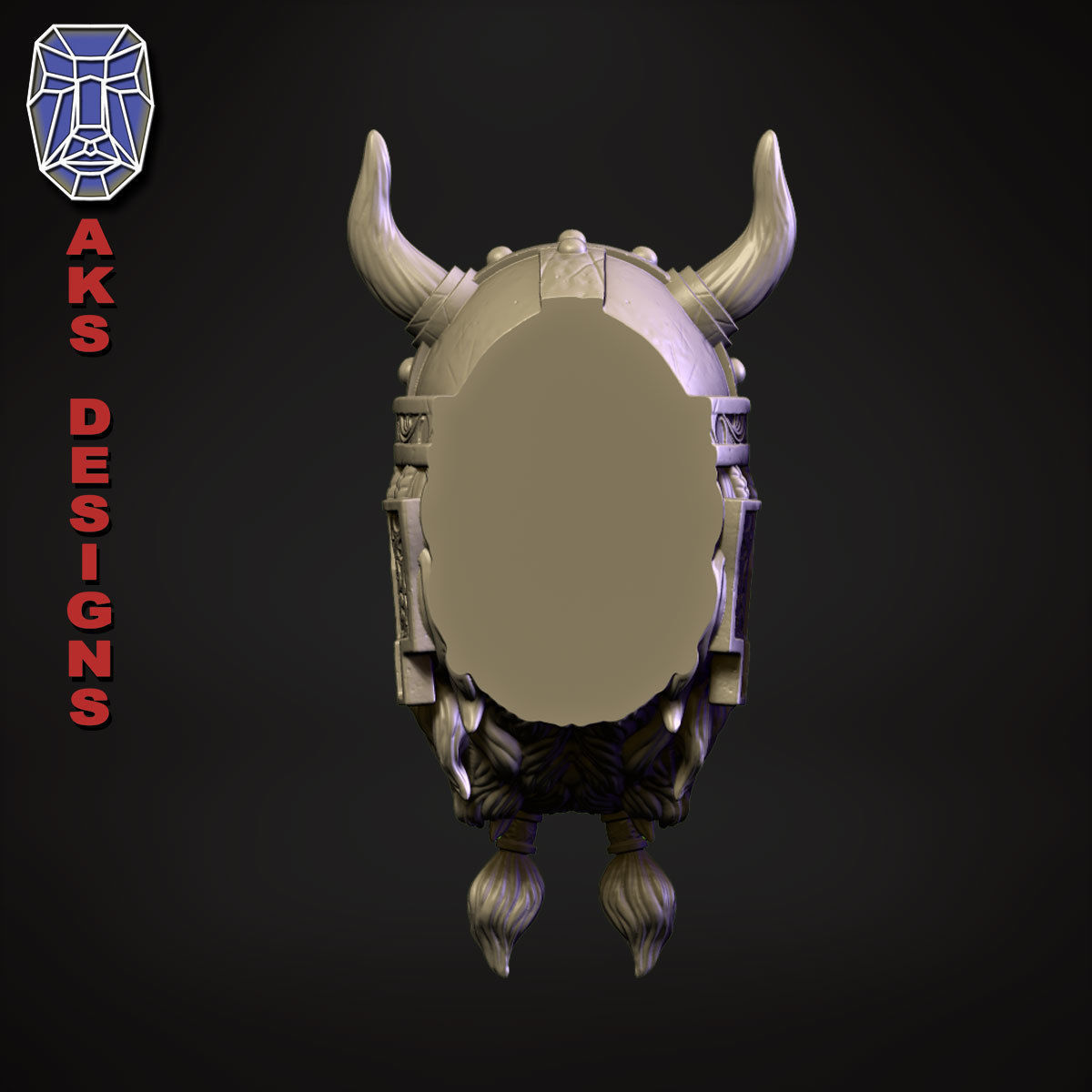 Ancient viking Warrior Bas relief Wall decor 3D print model_4