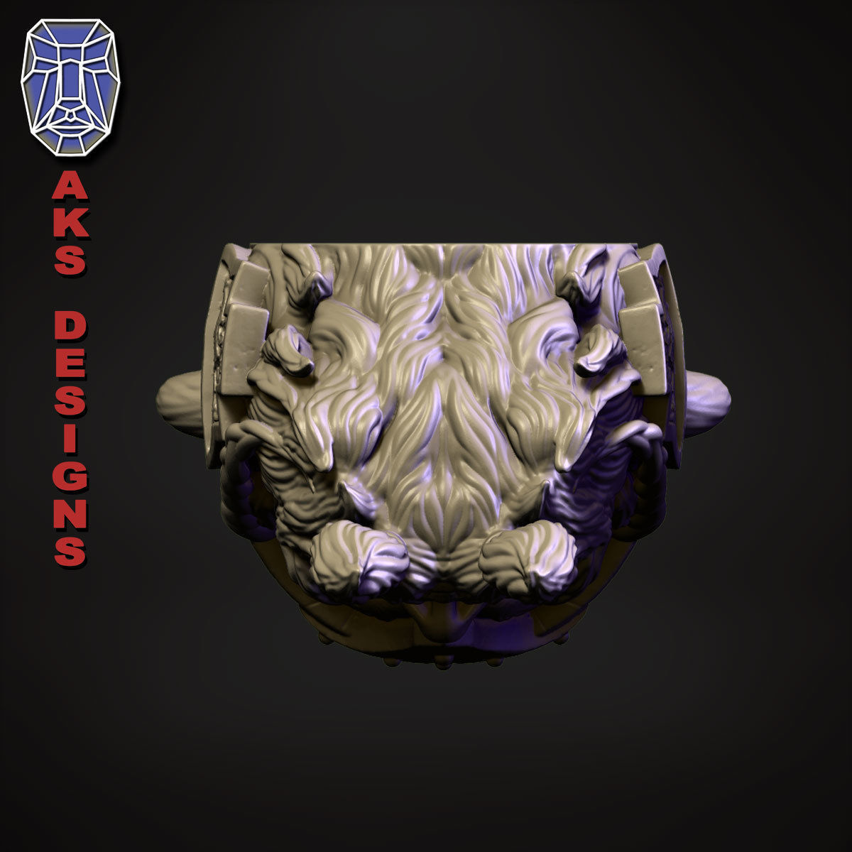 Ancient viking Warrior Bas relief Wall decor 3D print model_11