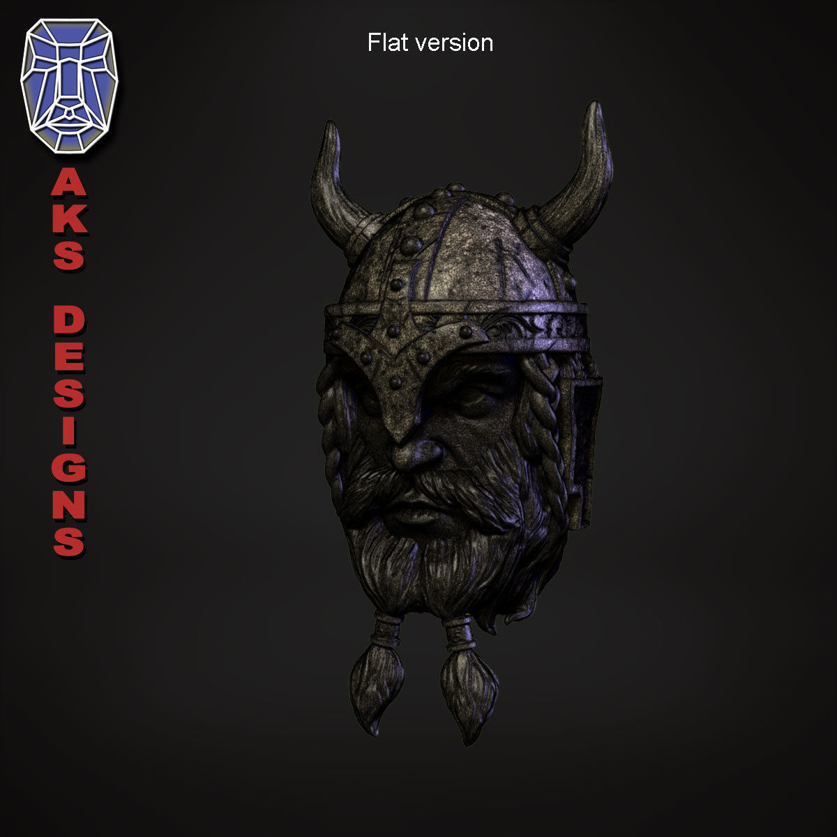 Ancient viking Warrior Bas relief Wall decor 3D print model_19