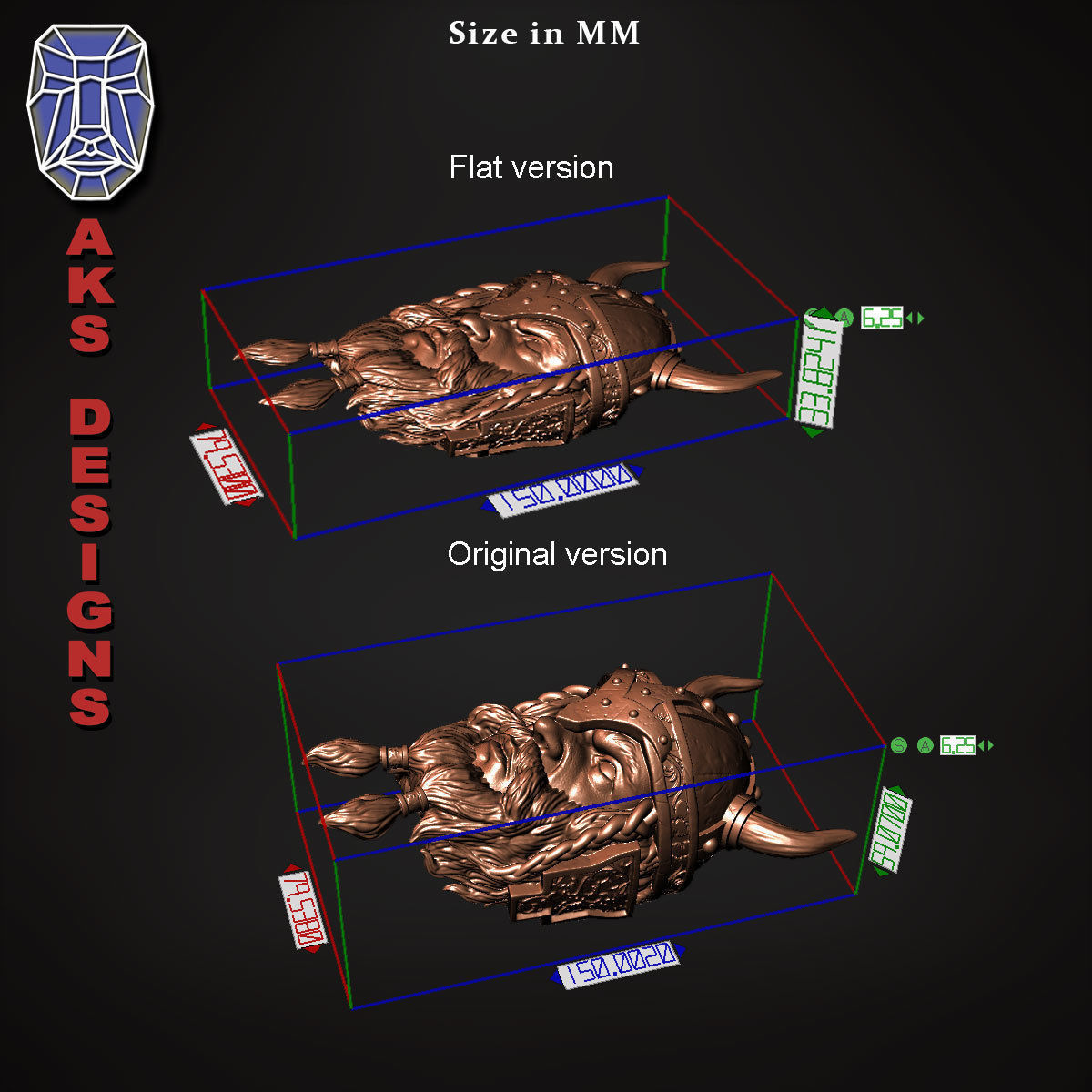 Ancient viking Warrior Bas relief Wall decor 3D print model_12