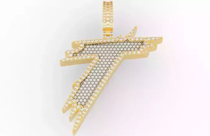T Font Pendant 3D print model