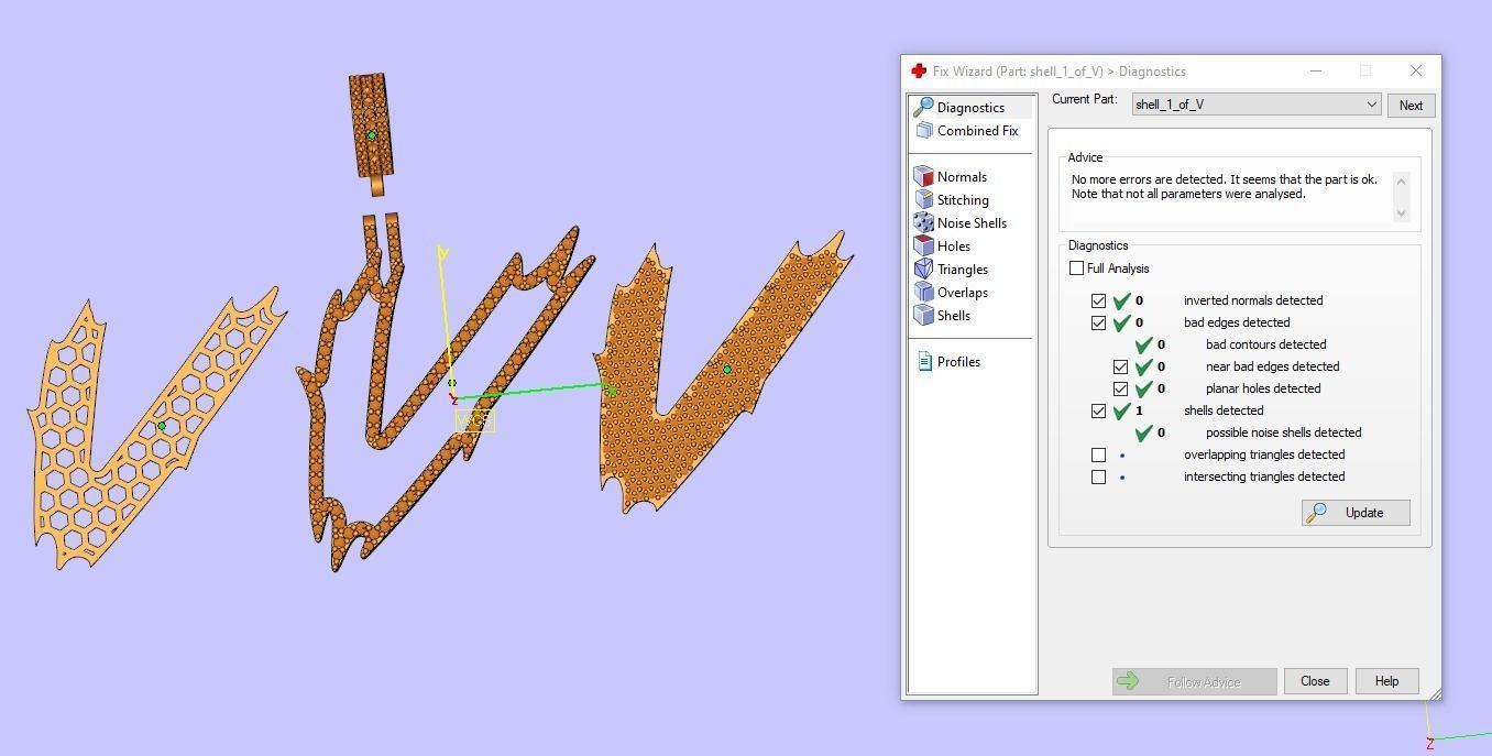 V Font Pendant 3D print model_11