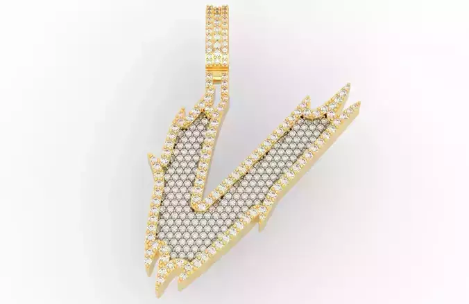 V Font Pendant