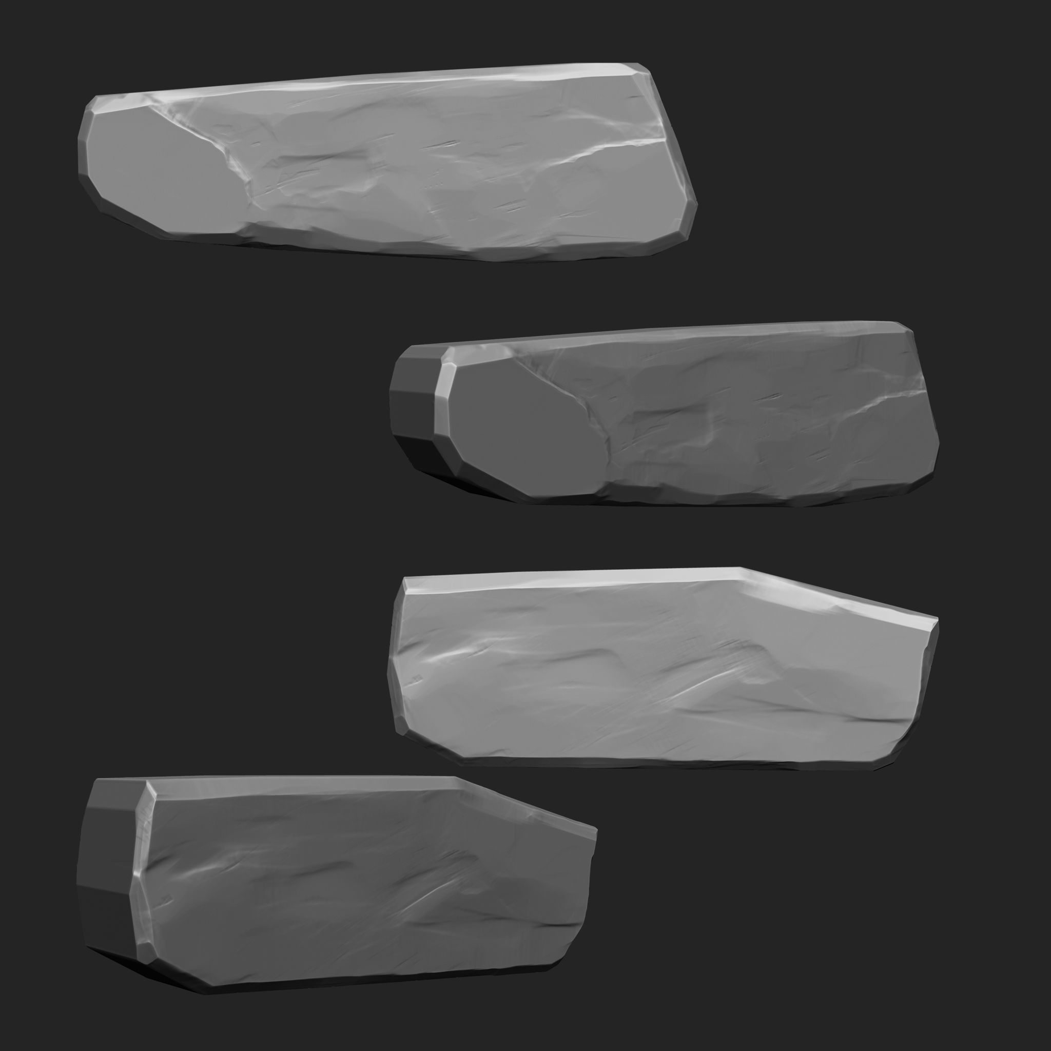 Stylized Stone IMM Brushes 50 in one Vol 4 3D model_13