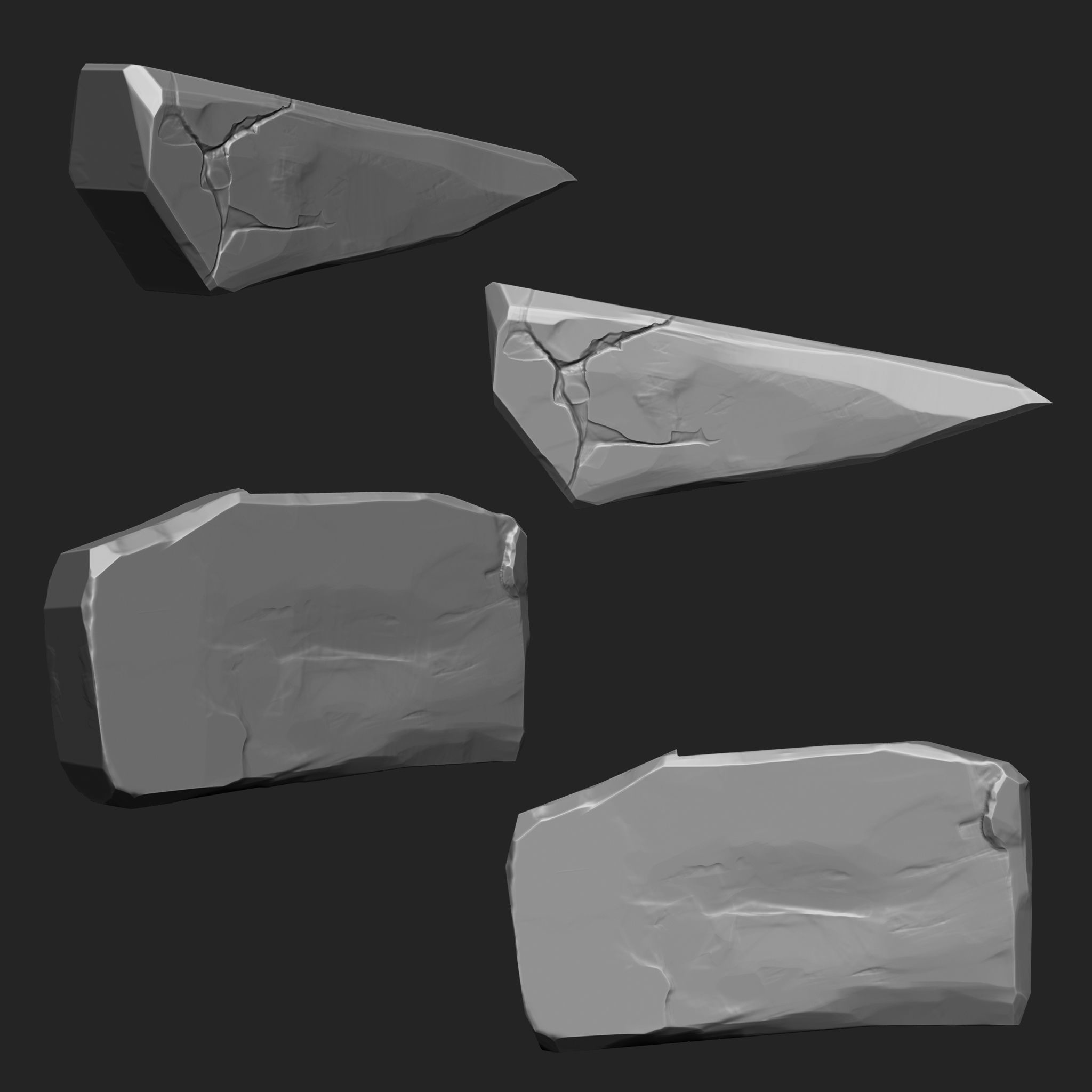 Stylized Stone IMM Brushes 50 in one Vol 4 3D model_14
