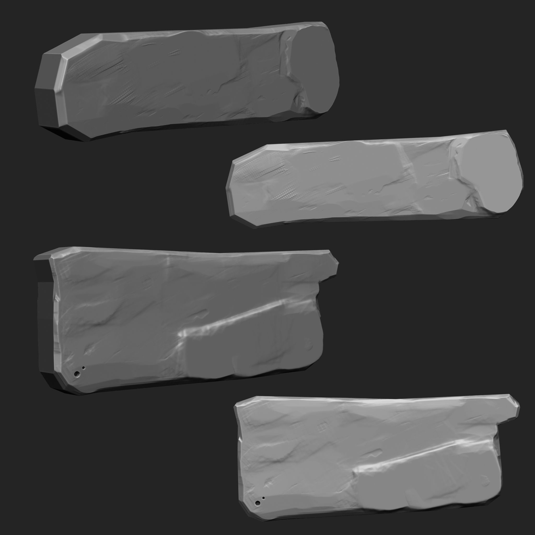 Stylized Stone IMM Brushes 50 in one Vol 4 3D model_7