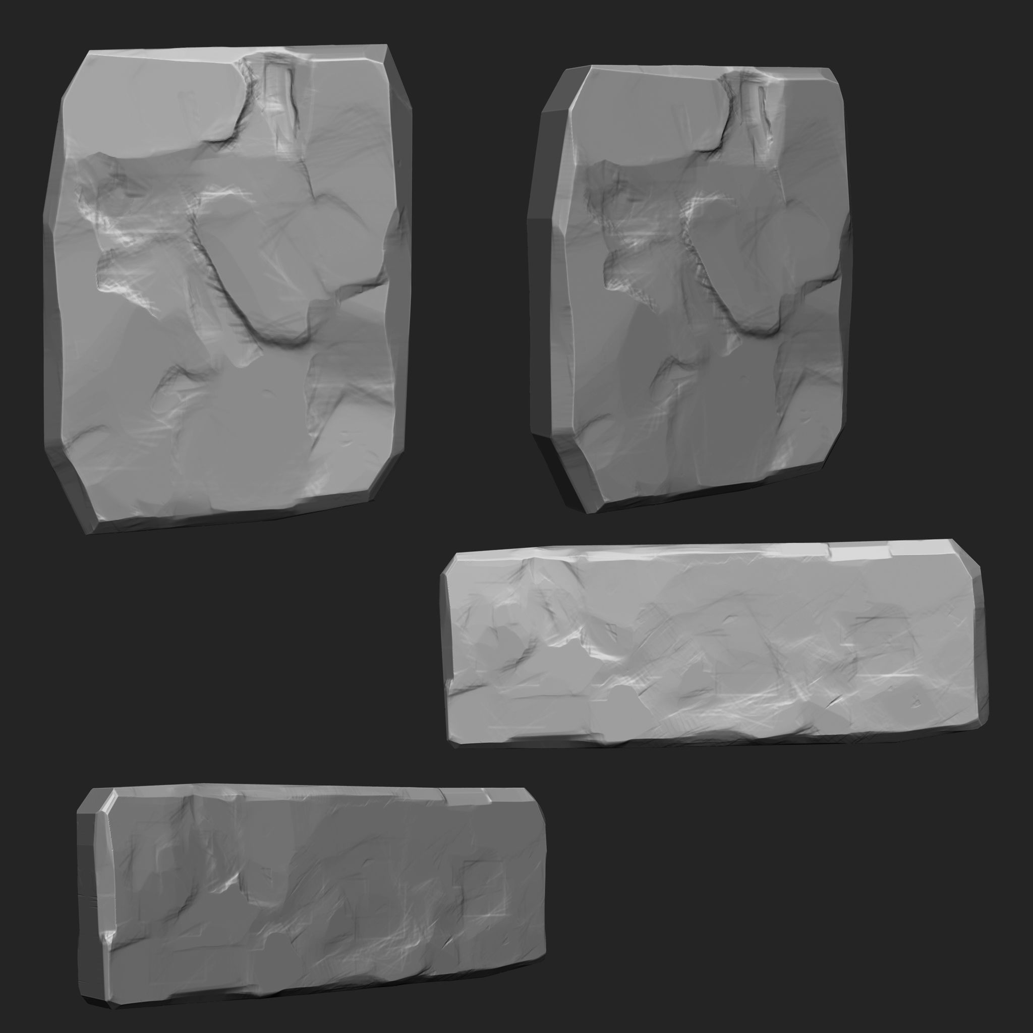 Stylized Stone IMM Brushes 50 in one Vol 4 3D model_19