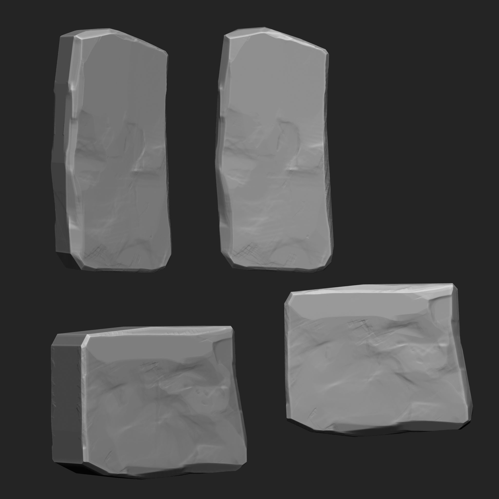 Stylized Stone IMM Brushes 50 in one Vol 4 3D model_4