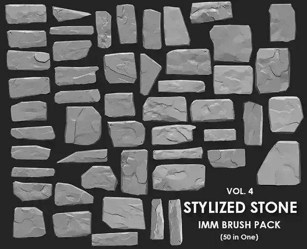 Stylized Stone IMM Brushes 50 in one Vol 4