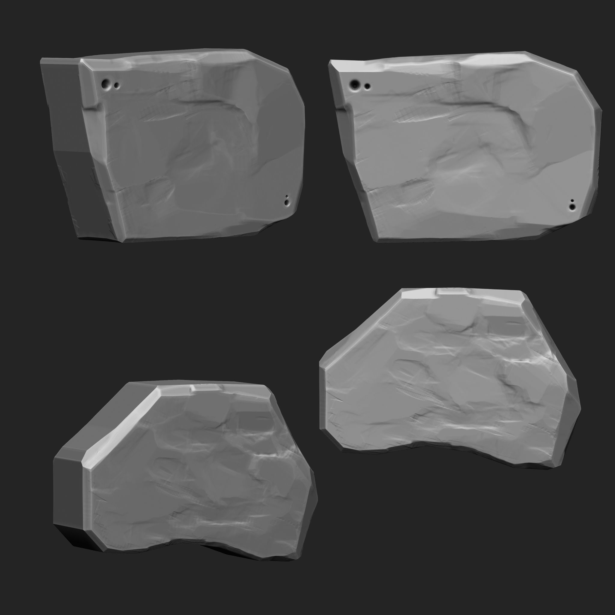 Stylized Stone IMM Brushes 50 in one Vol 4 3D model_3