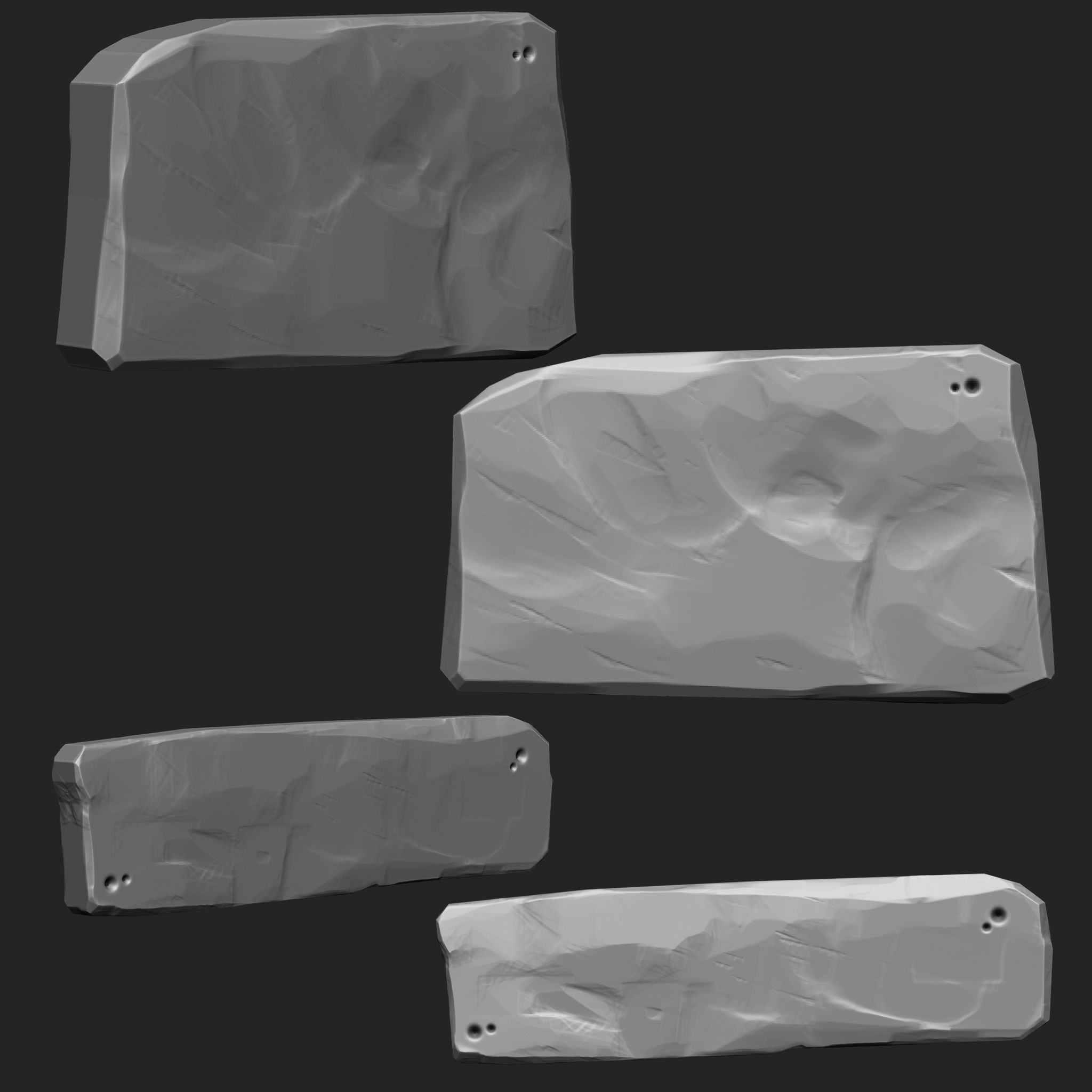 Stylized Stone IMM Brushes 50 in one Vol 4 3D model_22