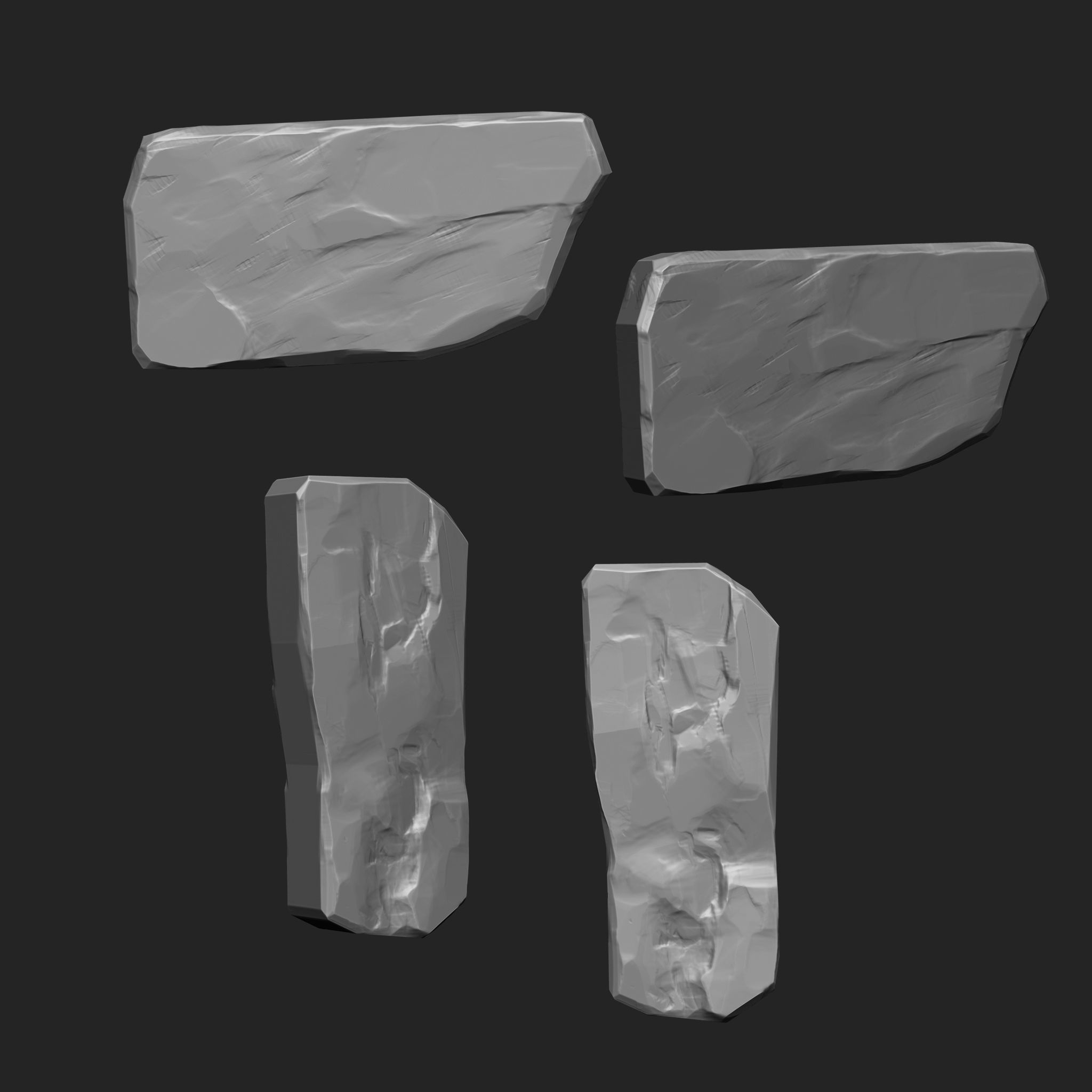 Stylized Stone IMM Brushes 50 in one Vol 4 3D model_6