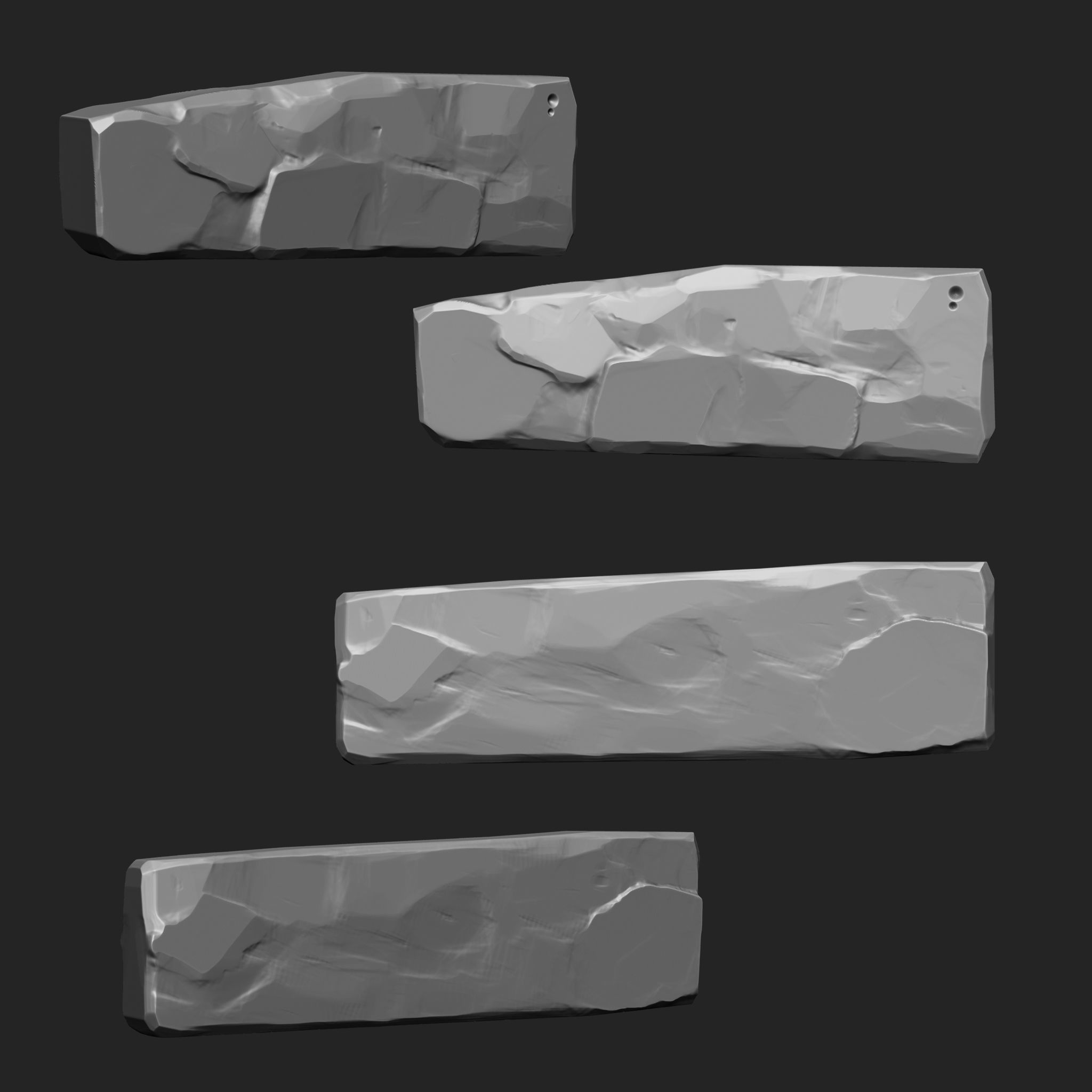 Stylized Stone IMM Brushes 50 in one Vol 4 3D model_17