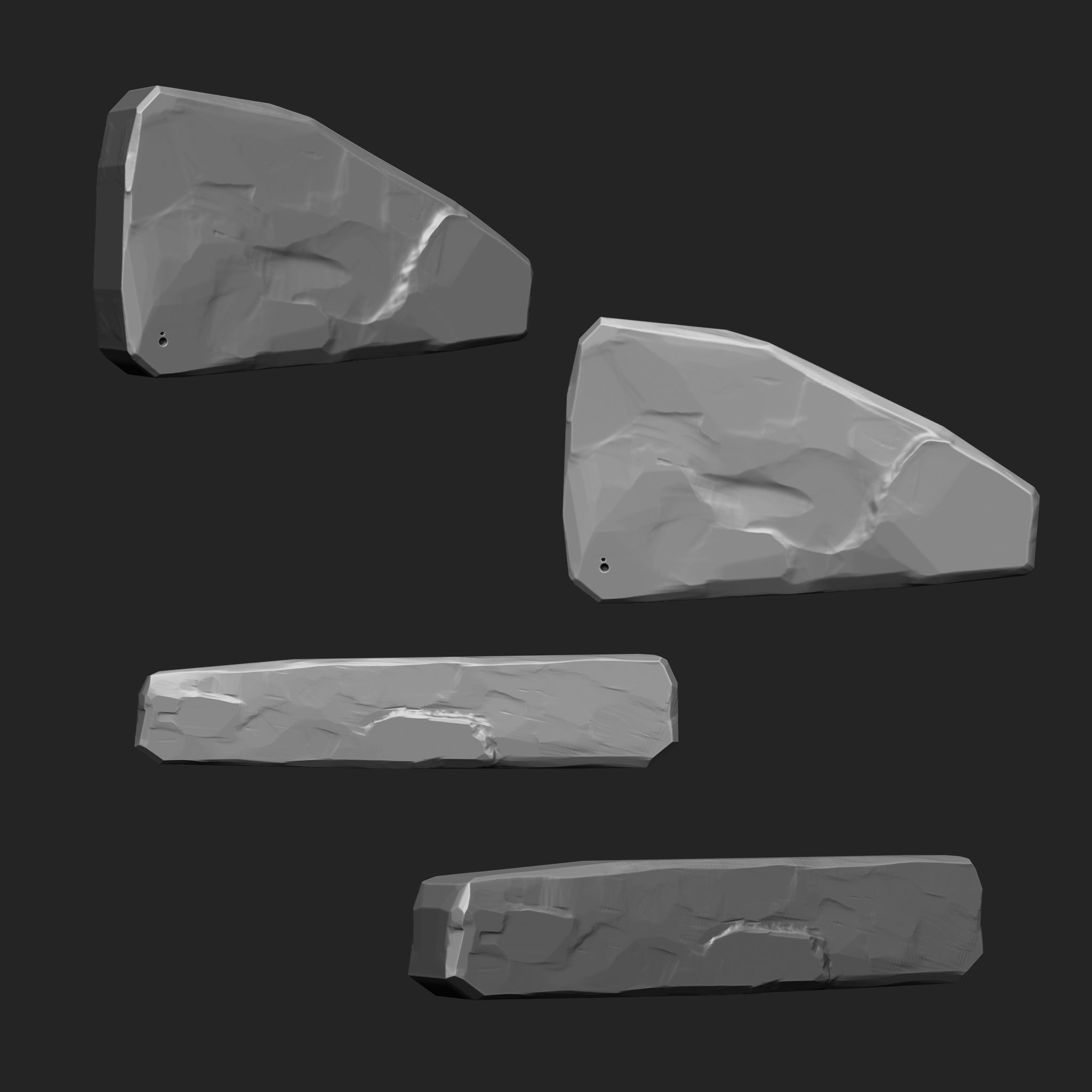 Stylized Stone IMM Brushes 50 in one Vol 4 3D model_9