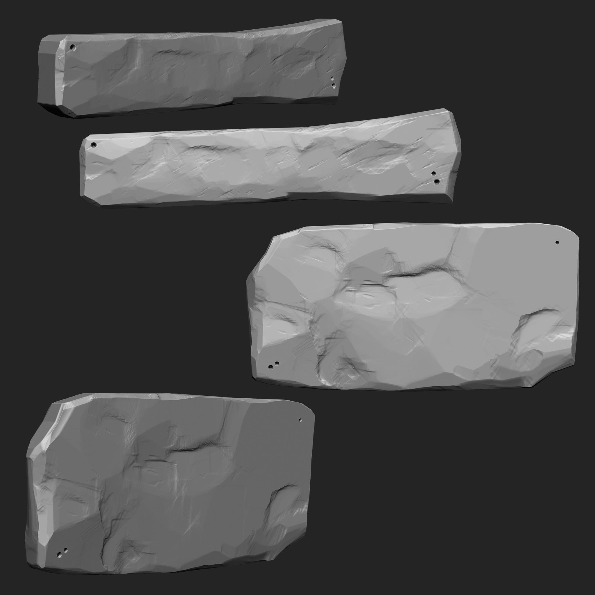 Stylized Stone IMM Brushes 50 in one Vol 4 3D model_23