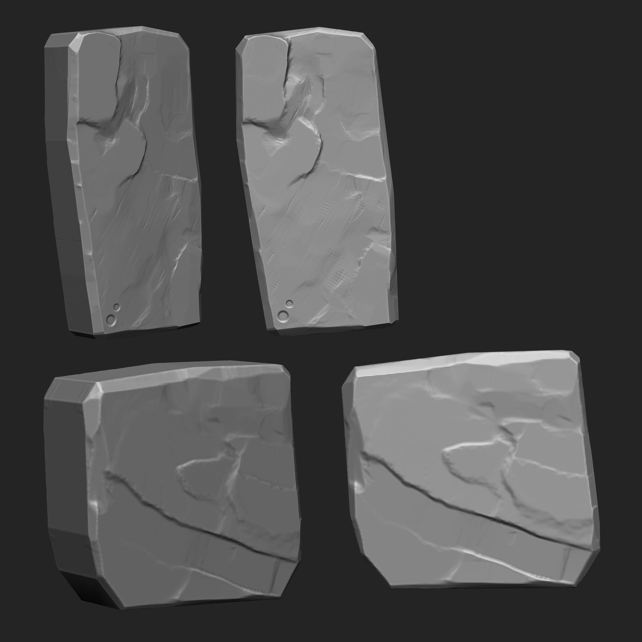 Stylized Stone IMM Brushes 50 in one Vol 4 3D model_5