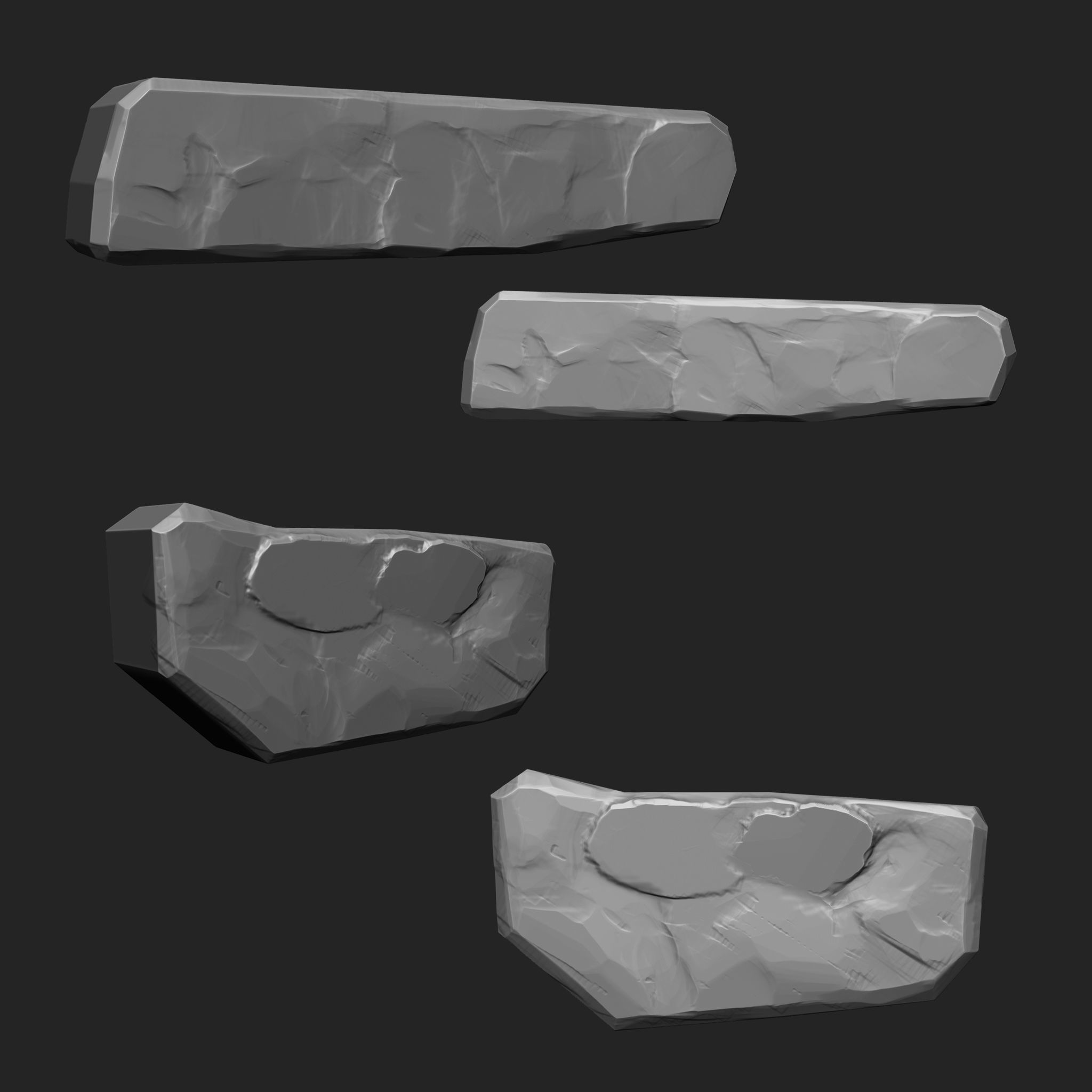 Stylized Stone IMM Brushes 50 in one Vol 4 3D model_11
