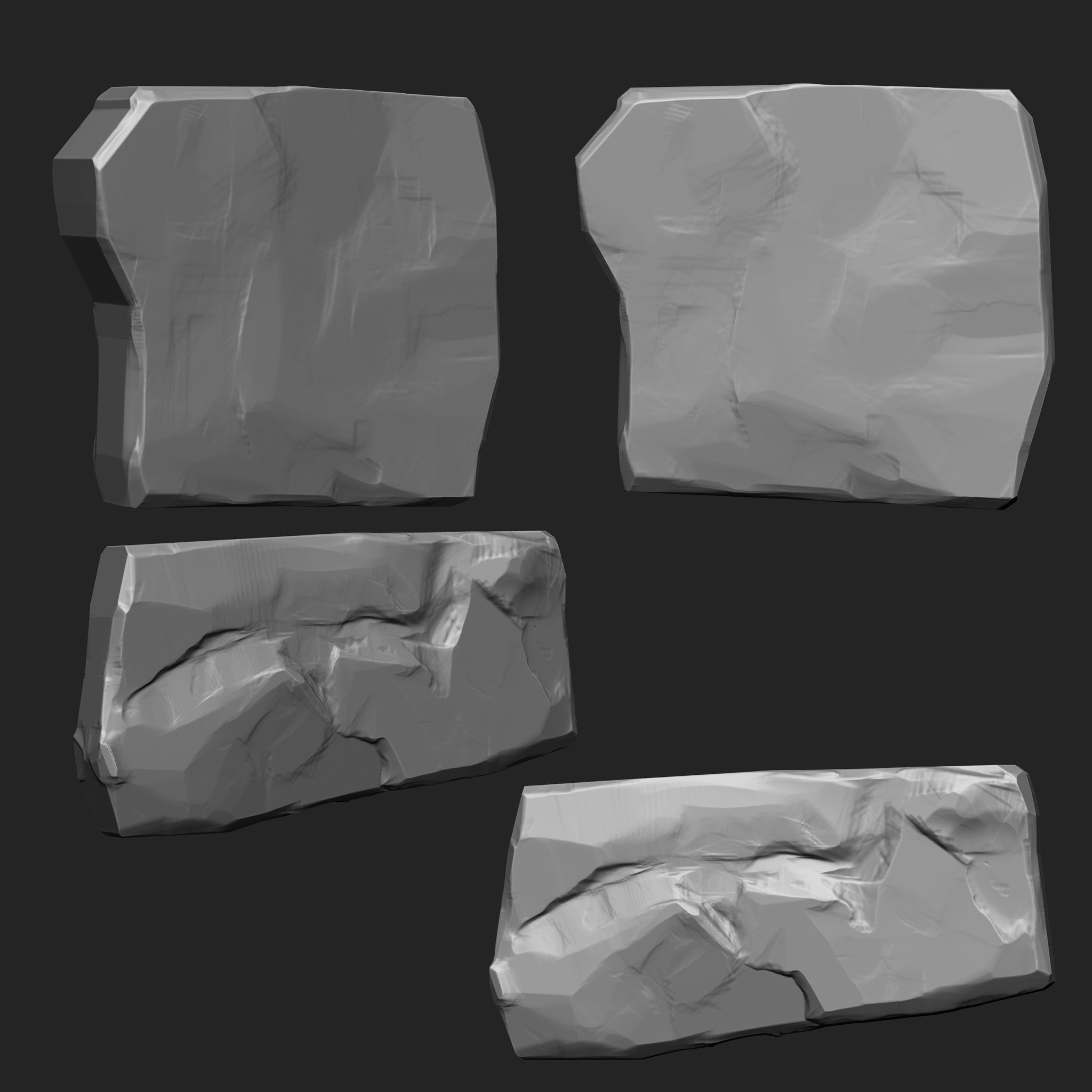 Stylized Stone IMM Brushes 50 in one Vol 4 3D model_21