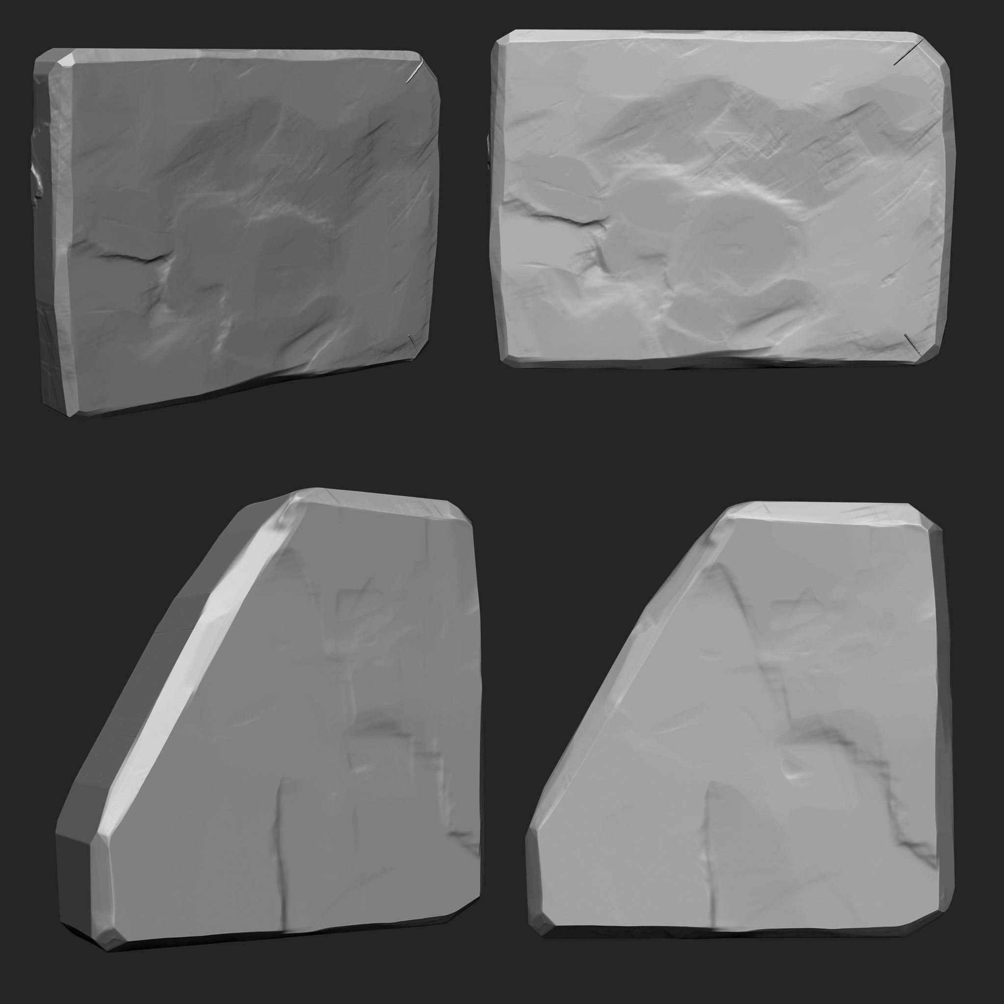 Stylized Stone IMM Brushes 50 in one Vol 4 3D model_12