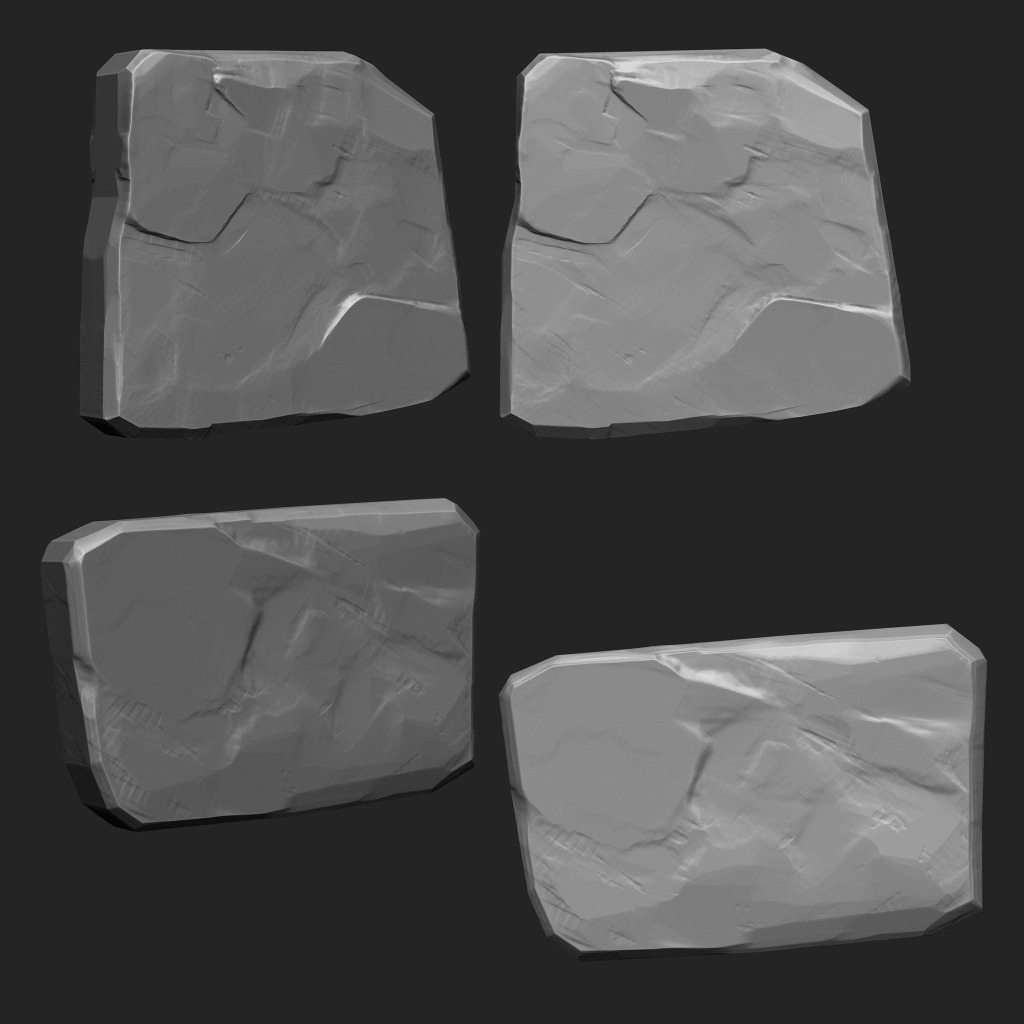 Stylized Stone IMM Brushes 50 in one Vol 4 3D model_10