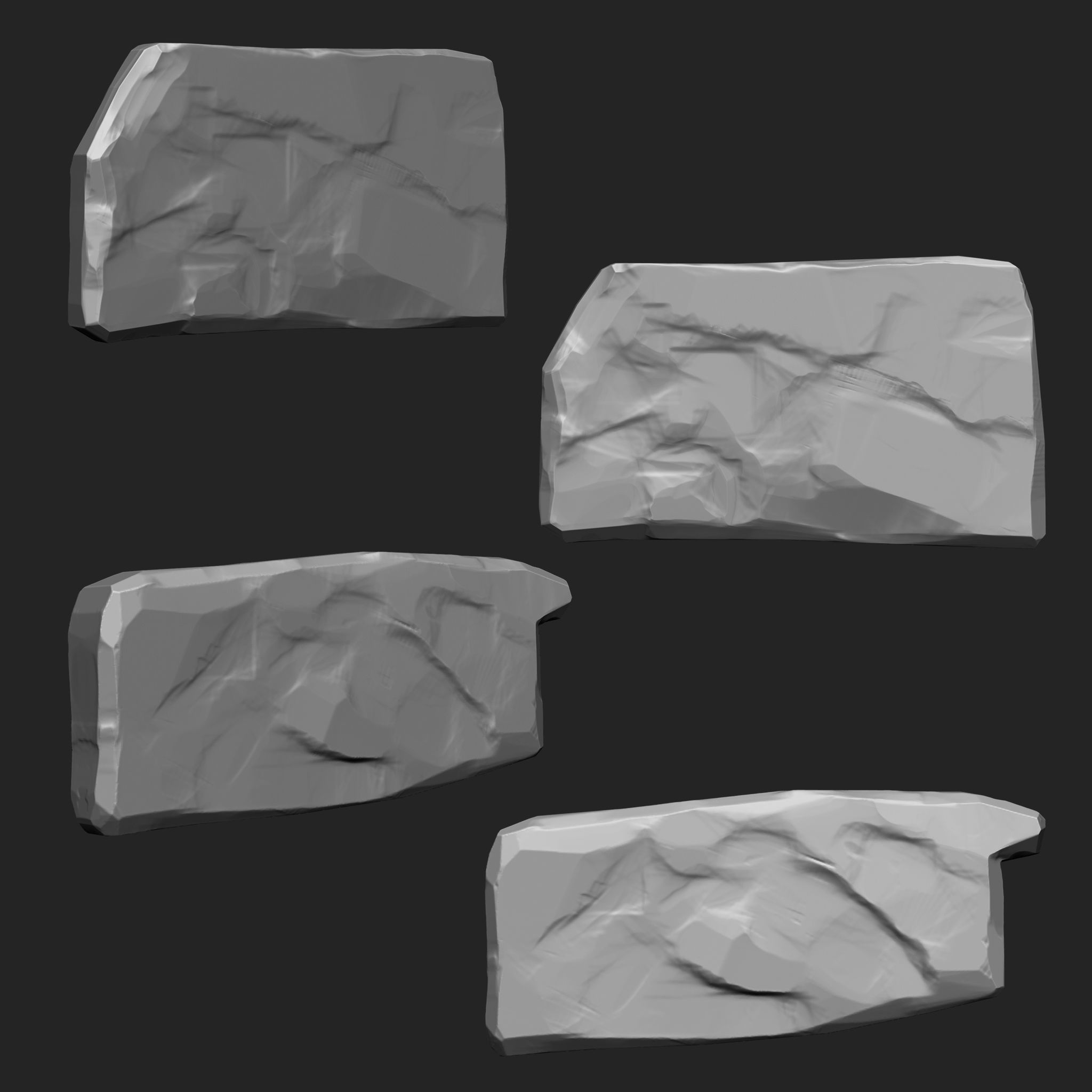 Stylized Stone IMM Brushes 50 in one Vol 4 3D model_24