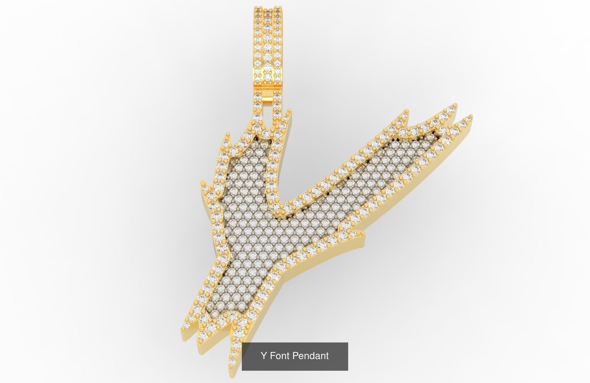 A-Z Font Pendants  3D Model Collection_27