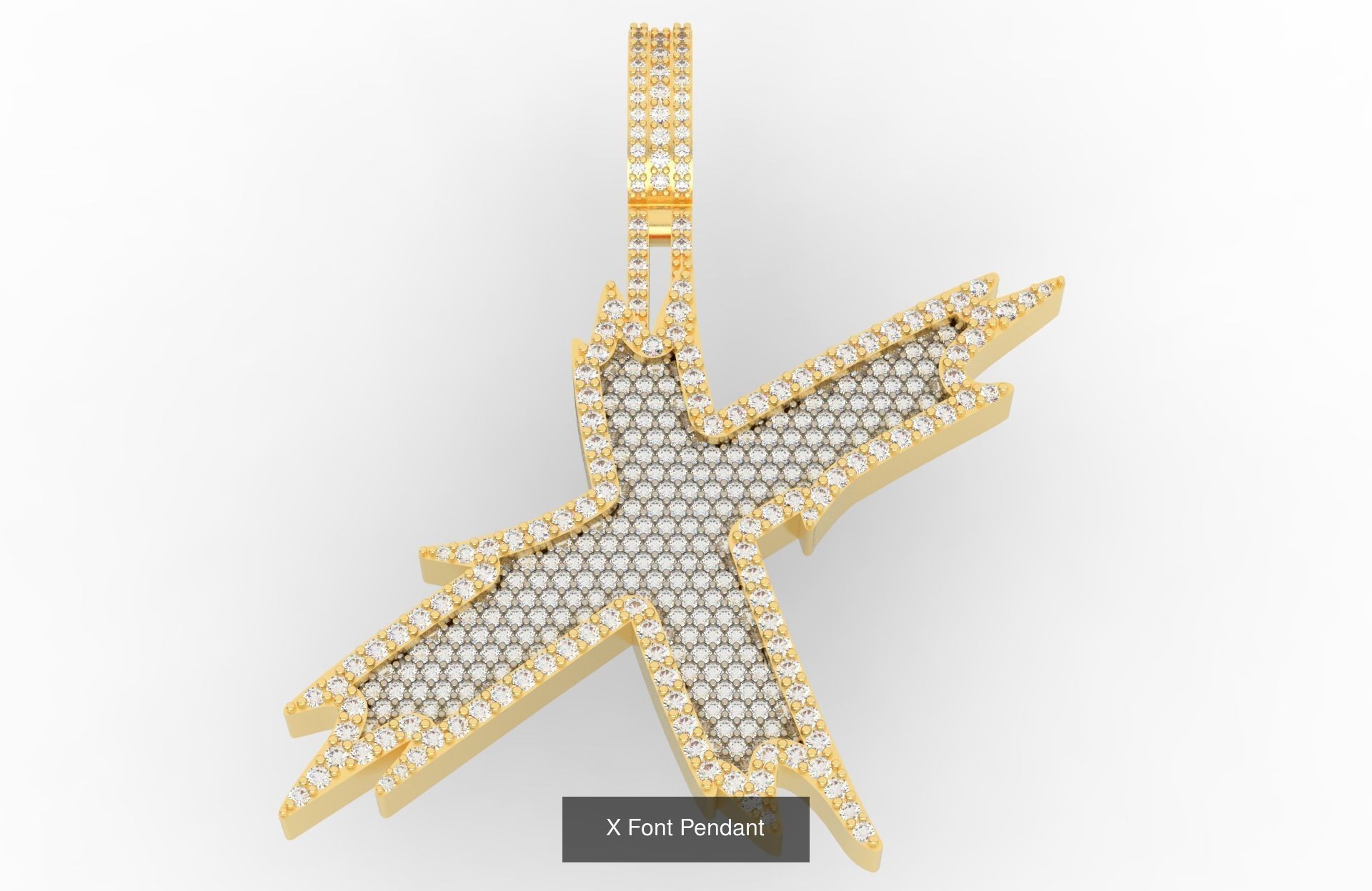 A-Z Font Pendants  3D Model Collection_26