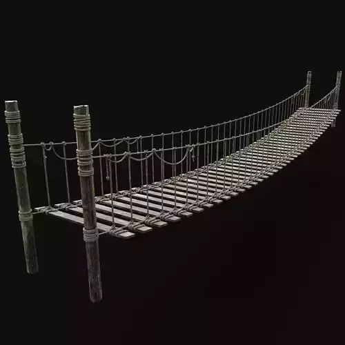 ROPE BRIDGE WOODEN PLATFORM CONSTRUCTION AAA NEXTGEN Low-poly 3D model