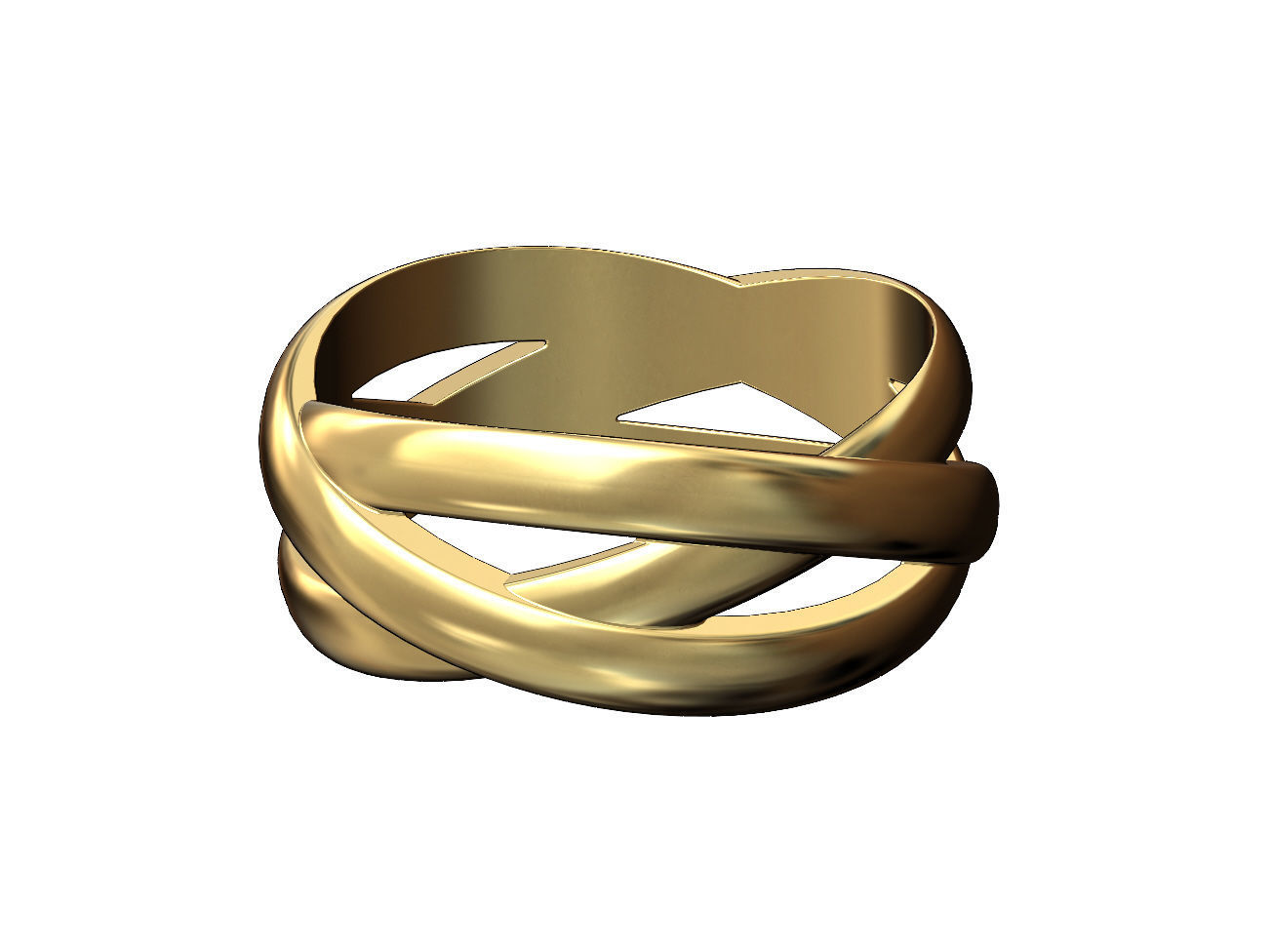 Open work overlapping rings fashion band US sizes 5to9 3D print model_5
