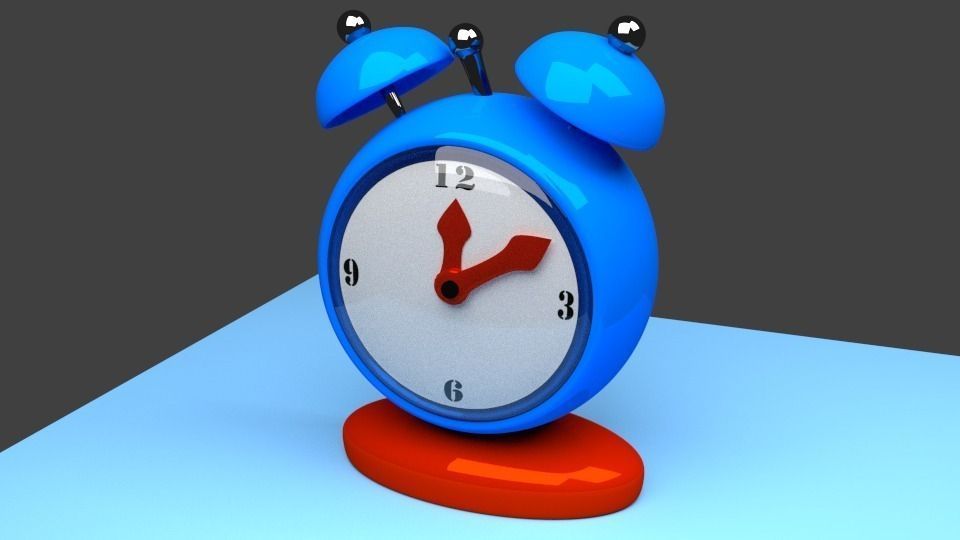 Alarm clock 3D print model_0