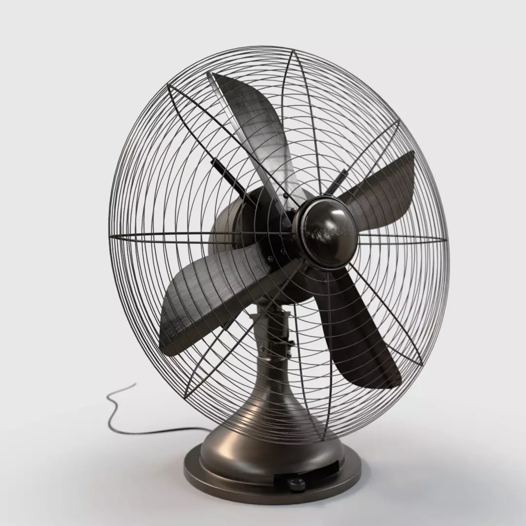Desk Fan Low-poly 3D model