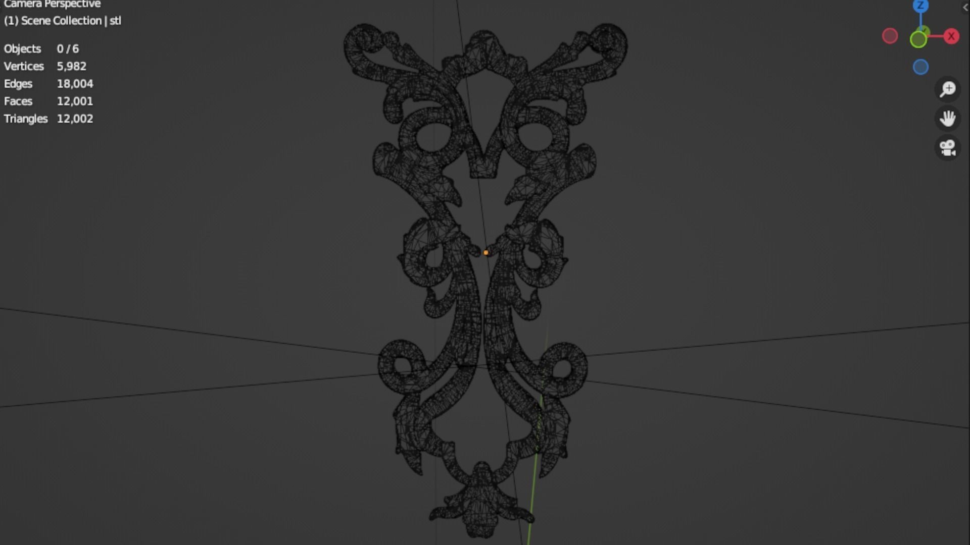 Classic decor ornament 130 3D model_7