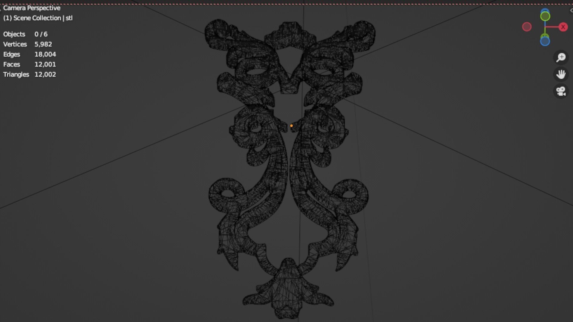 Classic decor ornament 130 3D model_6