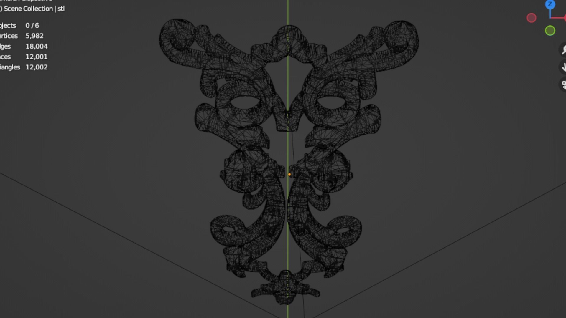 Classic decor ornament 130 3D model_5