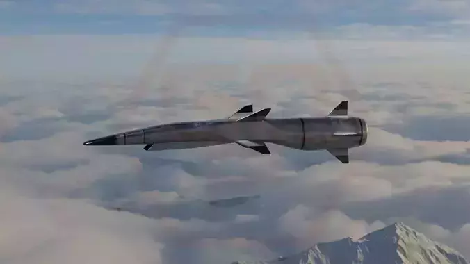 HYPERSONIC ROCKET Low-poly 3D model