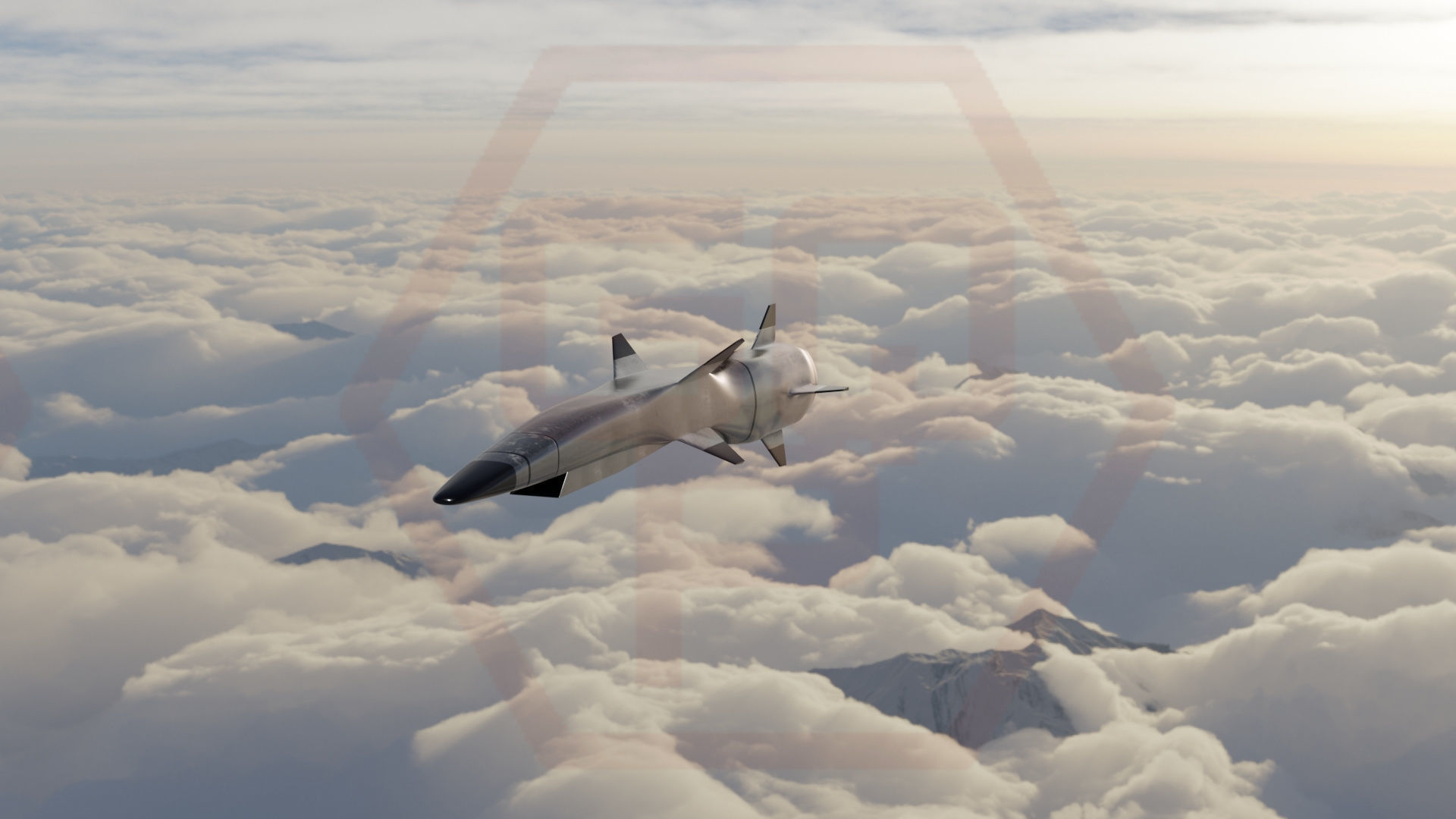 HYPERSONIC ROCKET Low-poly 3D model_5