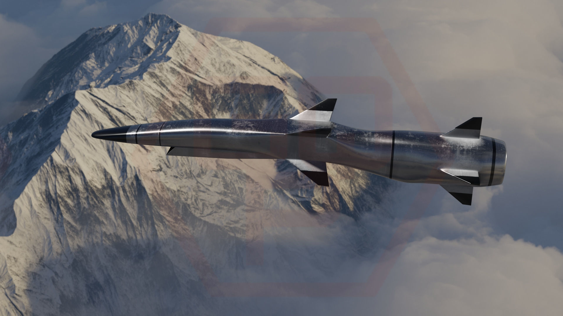 HYPERSONIC ROCKET Low-poly 3D model_32